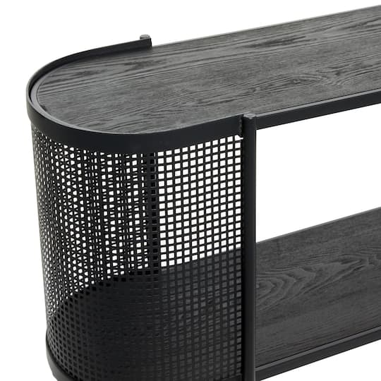 Black Contemporary Metal Console Table
